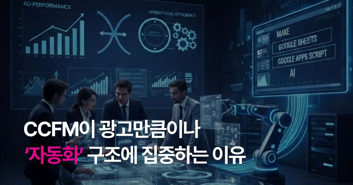 CCFM이 광고만큼이나 ‘자동화’ 구조에 집중하는 이유