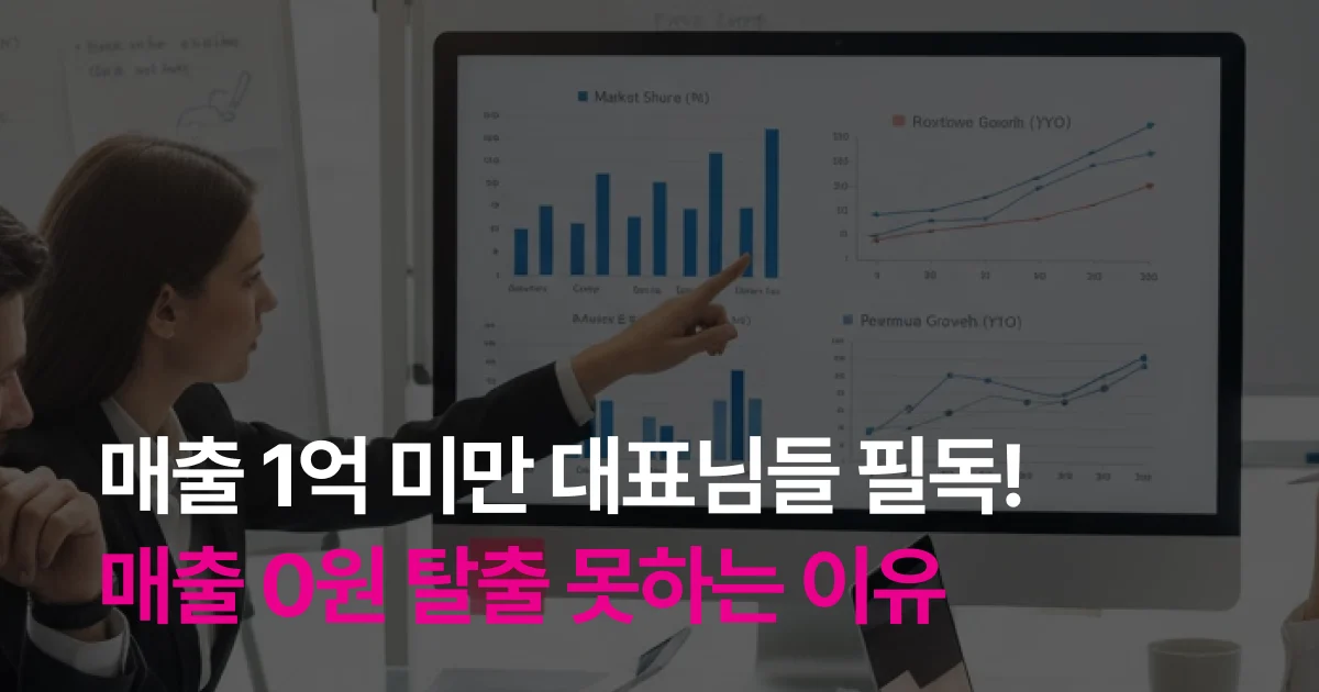 매출 1억 미만 대표님들 필독! ‘매출 0원 탈출 못 하는 이유’